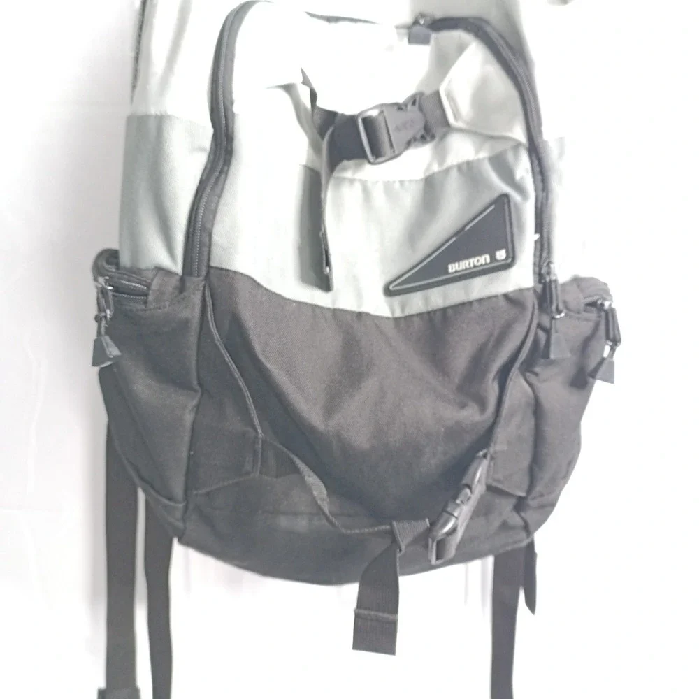 Burton Treble Yell Backpack Gray Black Colorblock Skate School Bag s9